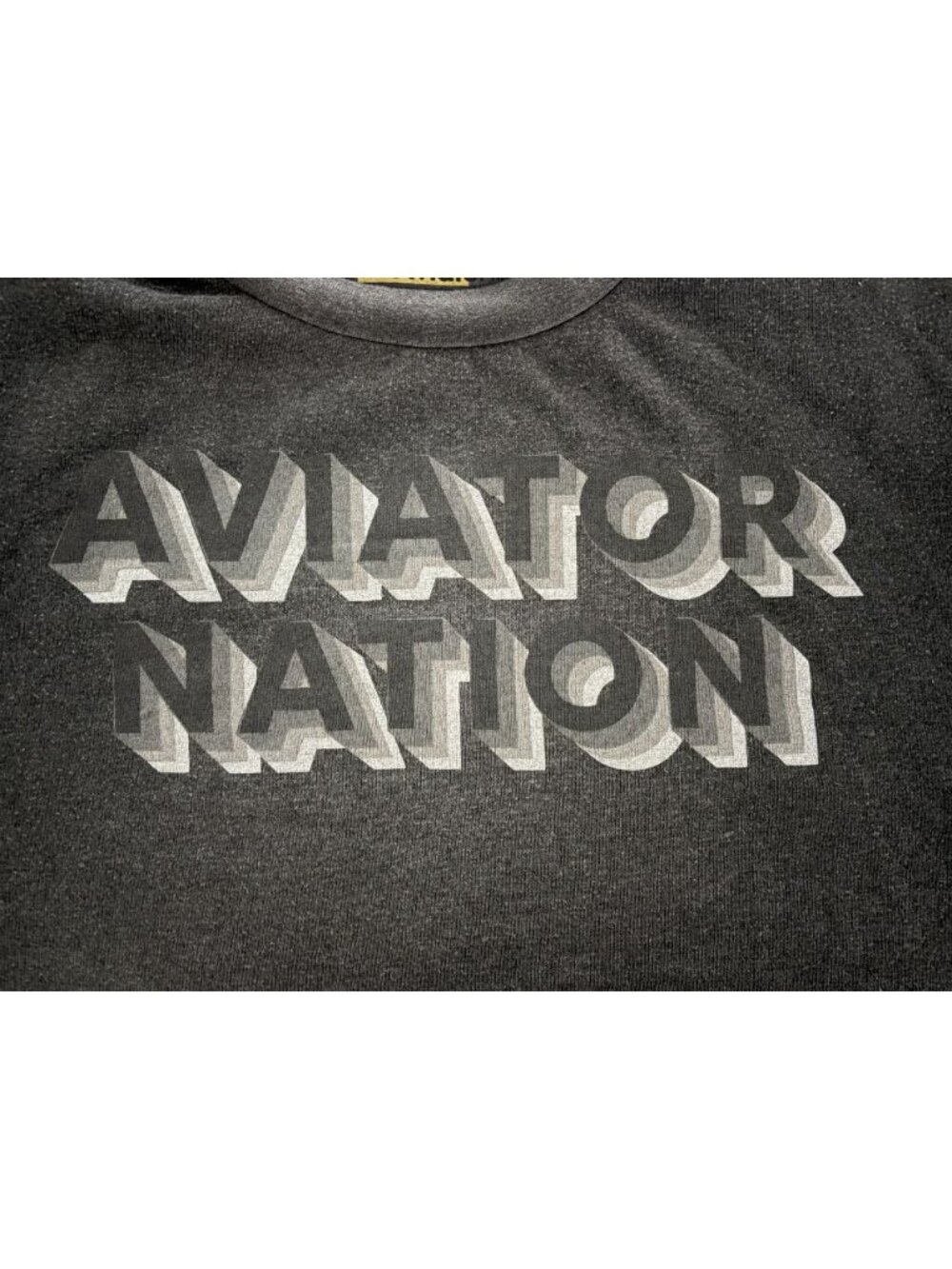 Aviator Nation 3D Cropped Crew Faded Smoke Relaxed Sweatshirt Sz Large - Picture 8 of 8